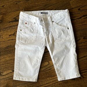 Hudson Jeans White Denim Shorts